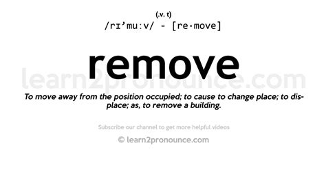 remove meaning.